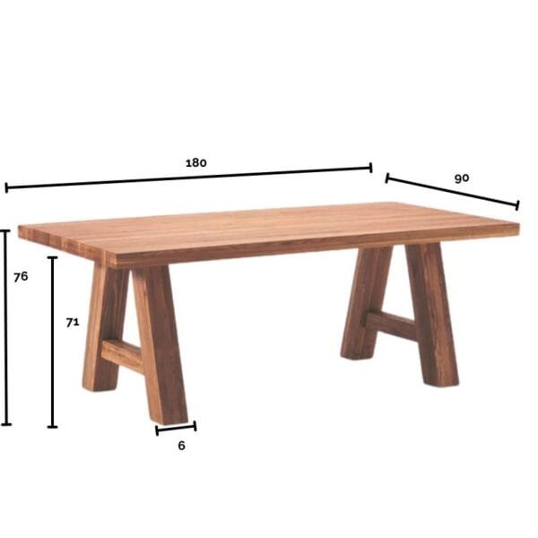 Table à manger Nora en bois massif – Image 5