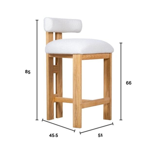 Tabouret Alva en bois massif – Image 6